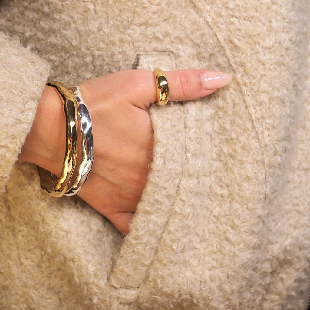 Pulsera Martillada Oro