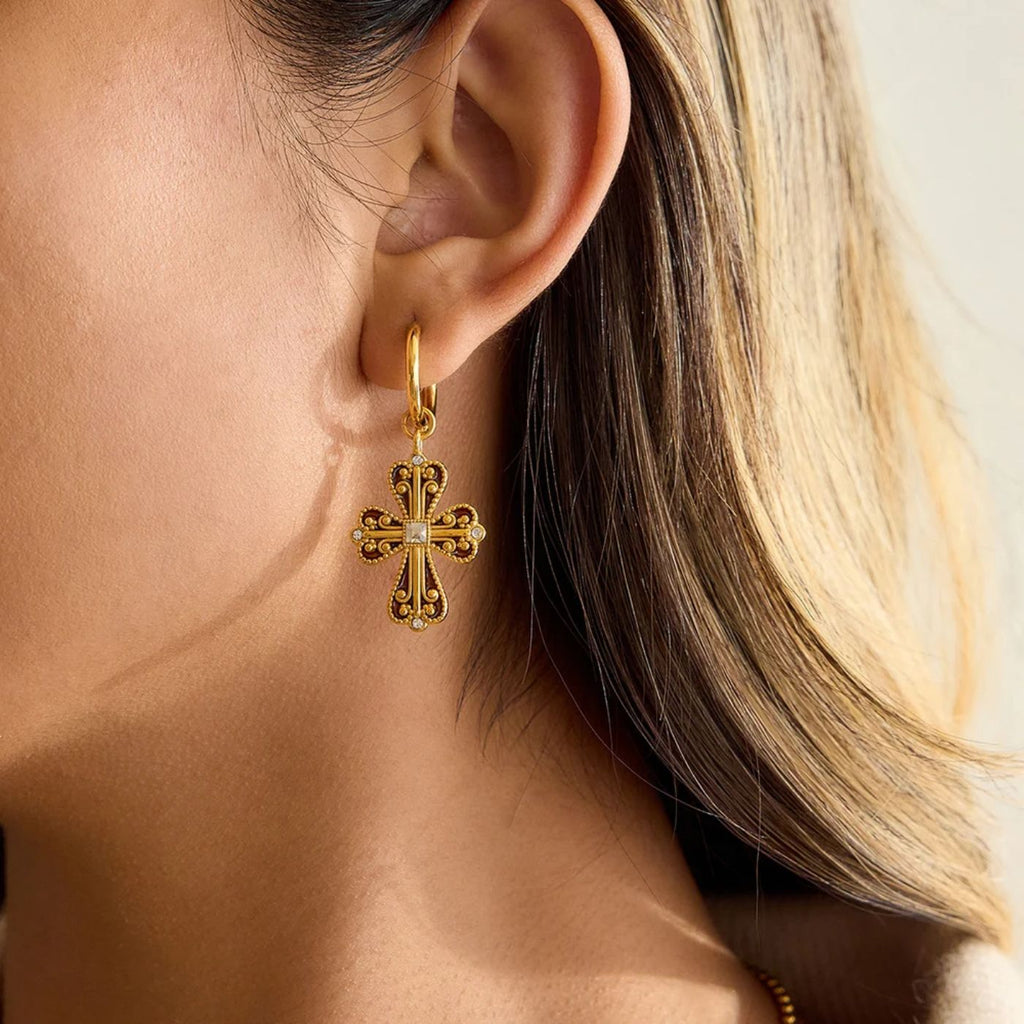 Pendientes Cruz Oro