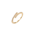 Anillo Cruzado Circonita Oro