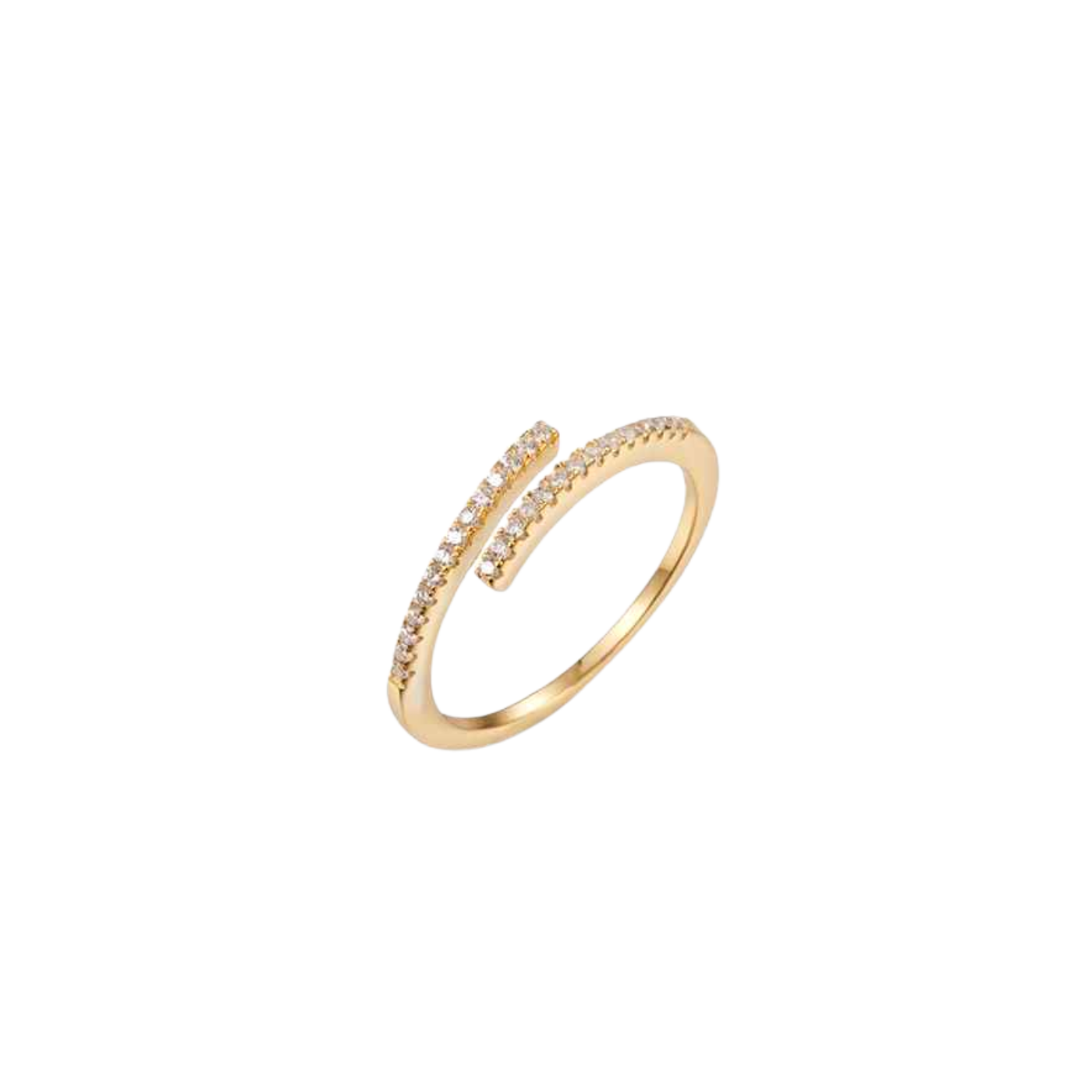 Anillo Cruzado Circonita Oro