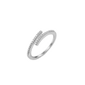 Anillo Cruzado Circonita Plata
