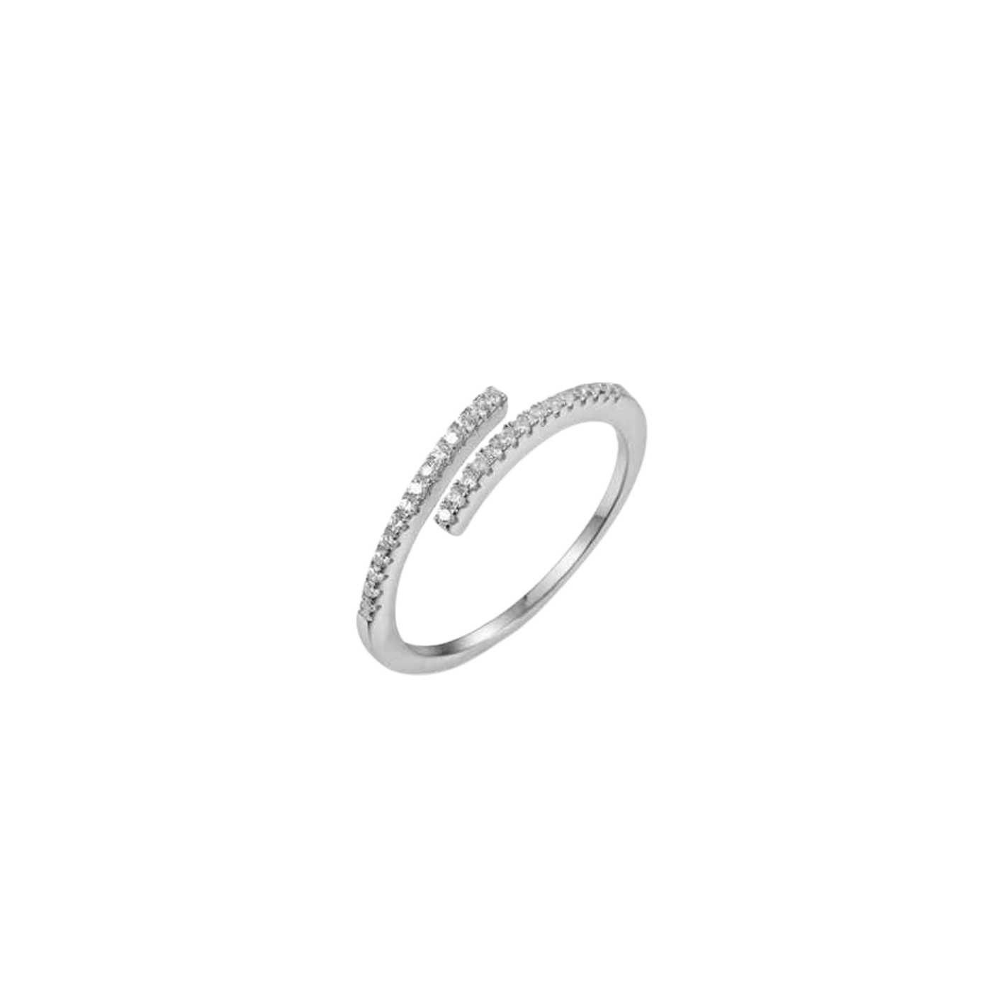 Anillo Cruzado Circonita Plata