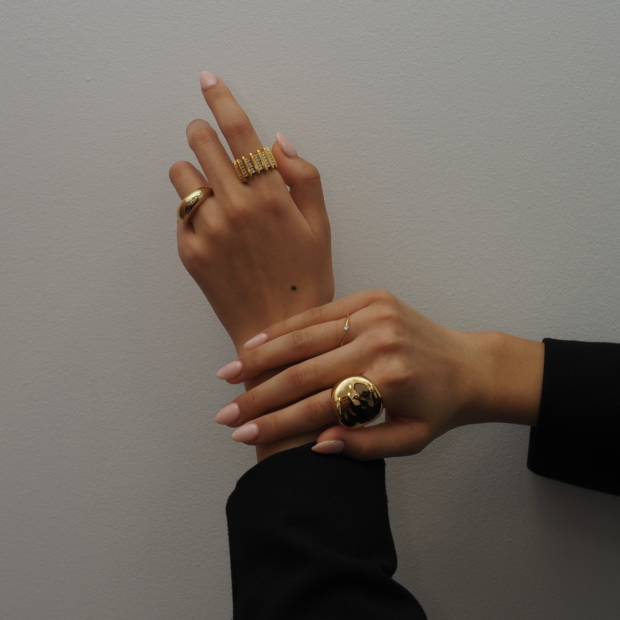 Anillo XL Curvado Oro