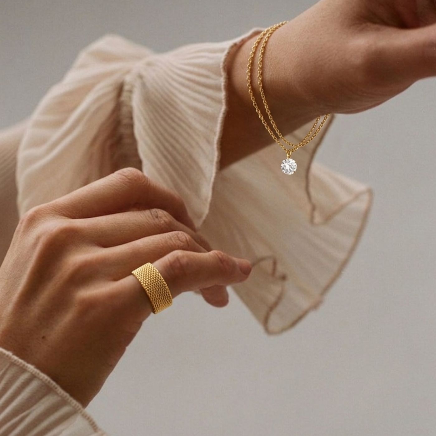 Pulsera Circonita Oro